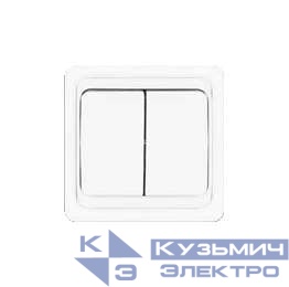 Выключатель 2-кл. СП Валери 10А IP20 бел. UNIVersal В0023