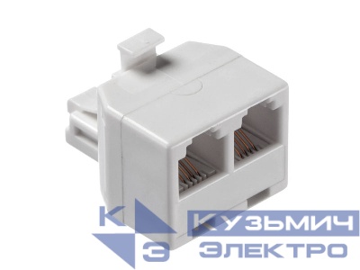 Переходник телефонный штекер RJ11 (6p4c) на два гнезда RJ11 (6p4c), NETKO Optima