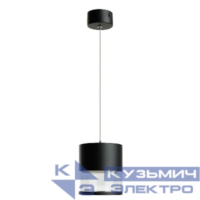 Светильник HL4548 12Вт GX53 230В D85хH88 потолочн. на подвесе черн. FERON 48749