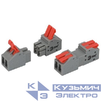 Клемма проходная разъемная 222-2412R 2п 0.08-2.5/4кв.мм с рычагами NO-225-403 (уп.20шт) Эра Б0067947