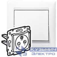 Розетка телевизионная оконечная TV/FM/SAT СП Valena 10дБ механизм бел. (DIY-упак.) IEK 694277