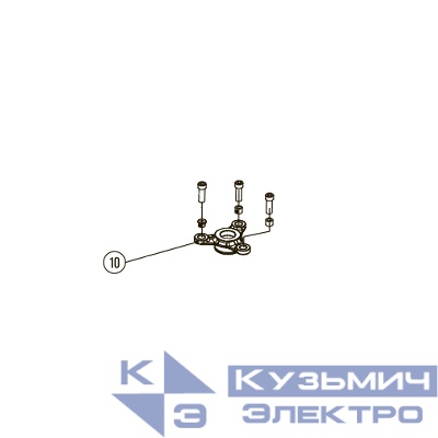 Запчасть №10 для Hybest GSR40A. Фланец мотора