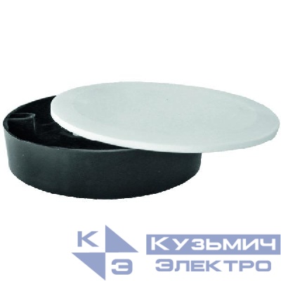 Коробка монтажная У194 d75х15мм крышка IP20 бел./черн. Урал Пак КМ-500000194-180