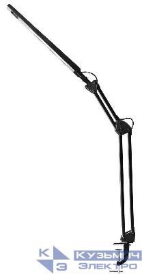 Светильник светодиодный настольный KD-821 C02 8Вт 350лм 230В струбцина 2 уровня яркости черн. Camelion 13527