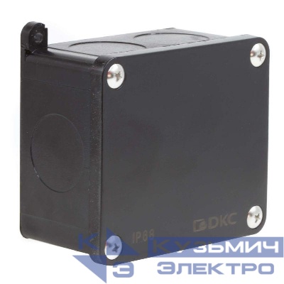 Коробка индустриальная 89х86х46мм IP68 с гладкими стенками черная DKC P68M2514