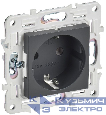 Розетка SKANDY 16А с заземл. без защ. шторок SK-R05T титан IEK SK-R11-16-K48