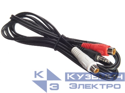 Шнур аудио-видео: 2 гнезда RCA-3,5 мм стерео ( длина 1.5 м, литой), NETKO Optima
