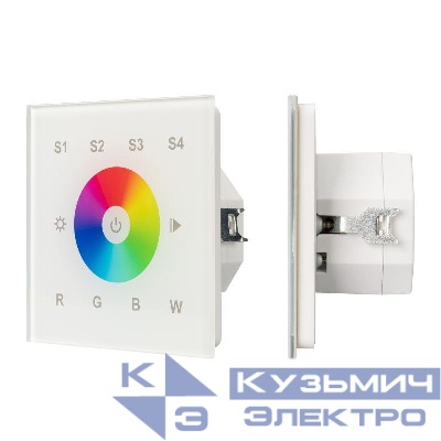 Панель сенсорная DALI-901-11-4G-RGBW-DT8-IN White (BUS/230В) (IP20 пластик) INTELLIGENT ARLIGHT 037202