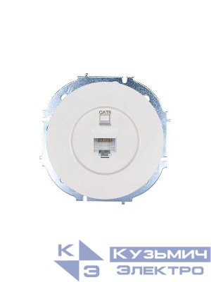 Розетка компьютерная СП OSEN RJ45 кат.6 механизм бел. LEZARD 743-0288-140