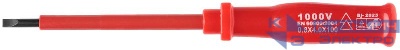 Отвертка изолированная 1000В CrV сталь пластик. ручка 4х100мм SL FIT 55802