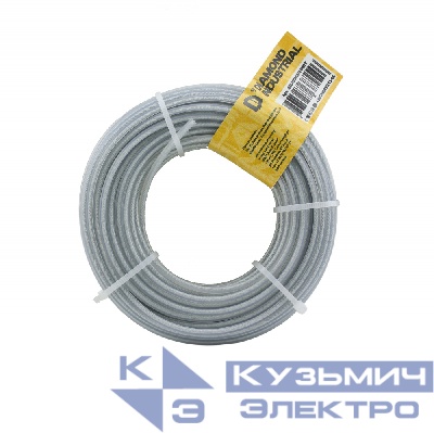Diamond Industrial Леска для триммеров 3,0 мм 15 м круглая мет.проволока в оболочке Diamond Industrial