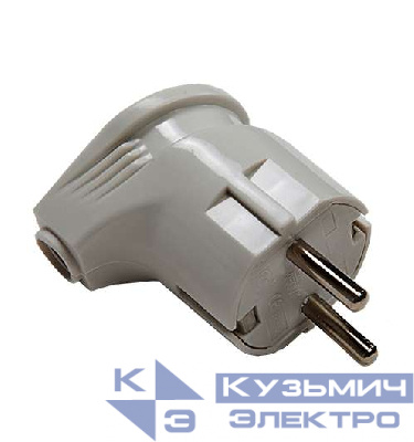 Вилка косая с заземл. 4152 / вилка угловая с заземл. 16А 4110 бел. ASD / IN HOME 4690612000558