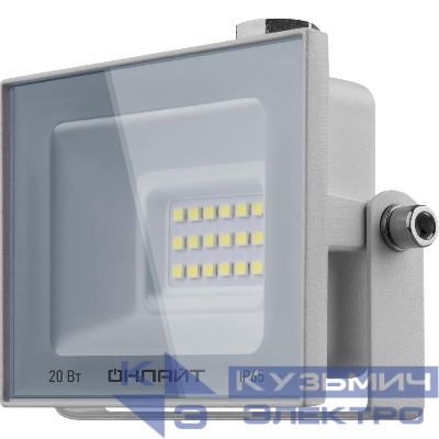Прожектор светодиодный 90 133 OFL-20-6K-WH-IP65-LED 20Вт 6000К IP65 1600лм бел. ОНЛАЙТ 90133