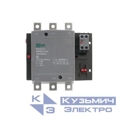 Контактор 185А 380В АС АС3 АС4 1НО+1НЗ КМ-102 DEKraft 21950DEK