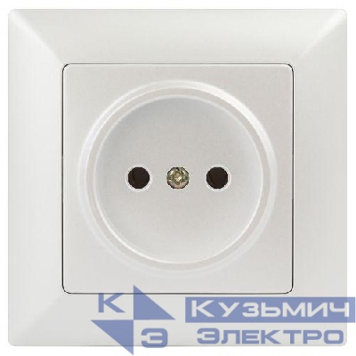Розетка 1-м СП Solo 4-201-06 2P 16А 250В IP20 без заземл. перламутр Intro Б0053646