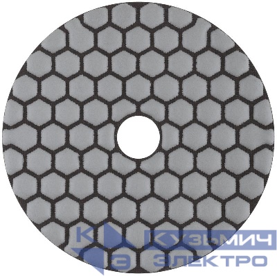 Круг шлифовальный алмазный гибкий АГШК (липучка) сухое шлифование 100мм Р 100 FIT 39852