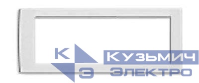 Рамка 6мод. универс. под Brava/VIVA/45х45 сер. металлик DKC F00015G