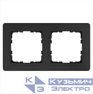 Рамка 2-м G-Flex антрацит Jasmart G1102B