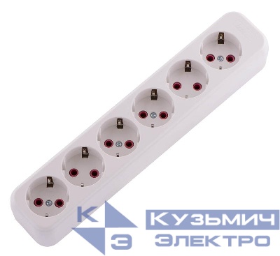 Колодка удлинителя 6-м с заземл. Lila LEZARD 720-0600-601