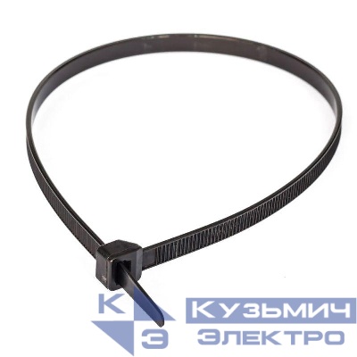 Хомут кабельный 4.8х300 нейлон (ч) (уп.100шт) Промрукав PR08.3077