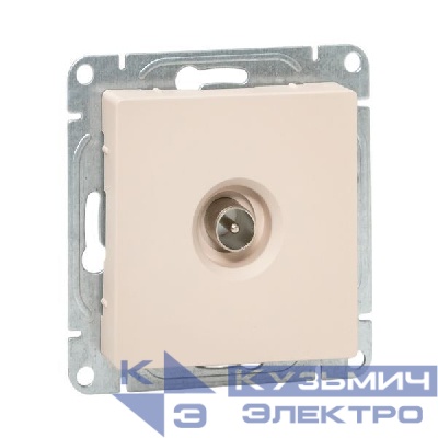 Розетка телевизионная TV 1-м СП Эпика механизм крем. EKF UP1-SOI-TV-1