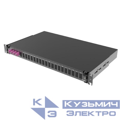 Полка оптическая выдвижная 1U с адатерами 4 х duplex LC ОМ4 в комплекте с лицевой панелью пигтейлами сплайс-кассет(ой/ами) и гильзами КДЗС DKC RNFP54DLCU4
