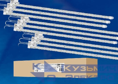 Светильник светодиодный ULY-P90-10W/SPFR/K CLEAR AC220V KIT09 10Вт IP65 600мм накладной линейный для растений спектр для фотосинтеза (уп.9шт) Uniel UL-00003852