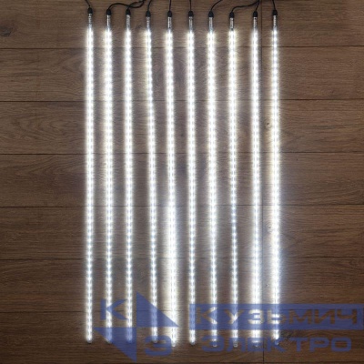 Гирлянда светодиодная "Тающие сосульки" 10шт х100см шаг 100см 960LED бел. 60Вт 24В IP67 соединяемая Neon-Night 256-429