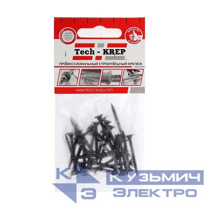 Саморез гипсокартон-металл 3.5х35 (пакет) (уп.30шт) Tech-Krep/Zitar 102379