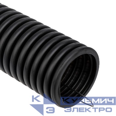 Труба гофрированная ПНД d50мм с протяжкой черн. (уп.15м) Rexant 28-0050-3