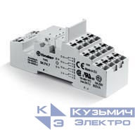 Розетка с безвинт. клеммами Push-in для реле 55.32 55.34 таймера 85.02 85.04 модули 86.00 99.02 в комплекте металлич. клипса 094.71 син. версия для ЖД-транспорта FINDER 94P47SMA