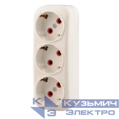 Разветвитель 3-м с заземл. Accessories прямоугольный LEZARD 715-0800-608