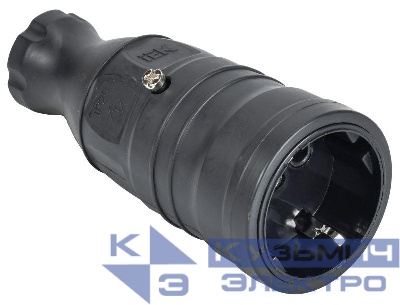 Розетка переносная OMEGA РБп14-1-0м IP20 черн. IEK OM-KR20-16-20-P1-00-K02