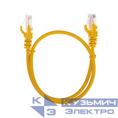 Патч-корд U/UTP CAT 5e RJ45-RJ45 26AWG LSZH желт. 0.5м Rexant 02-0105-05