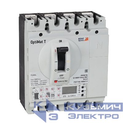 Выключатель автоматический 4п 100А OptiMat T250L ETE КЭАЗ 355928