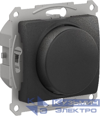 Светорегулятор поворотно-нажимной Glossa 400Вт механизм антрацит SE GSL000723