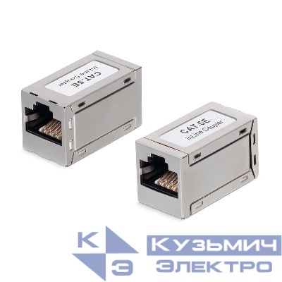 Адаптер проходной CA-8p8c-C5e-SH RJ45-RJ45 (8p8c) кат.5E экранир. Cabeus 9676c