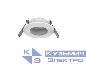 Рамка для модульного светильника Hottel 04 круглая с круглым большим отверстием встраив. 65х22 (м. о. 52мм) поворотная бел. VARTON V4-R0-00.0103.HT0-0001