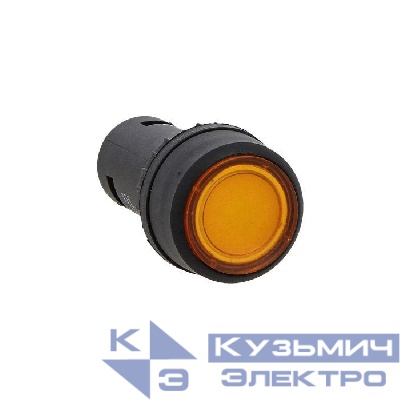 Кнопка SW2C-10D с подсветкой желт. NO 24В EKF sw2c-md-y-24