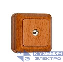 Розетка телевизионная тупиковая TV 1-м ОП Олимп 4-2400МГц 75Ом бук (еврослот) UNIVersal 7946772