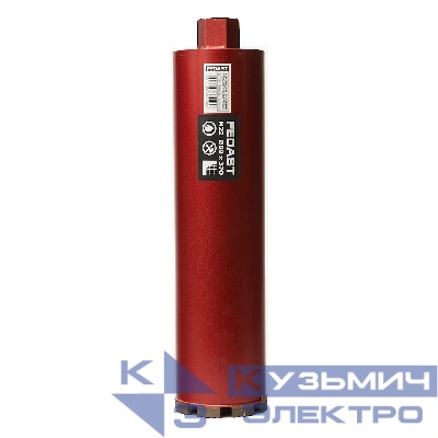 Коронка алмазная для мокрого сверления 89х370 мм, M22 FEDAST