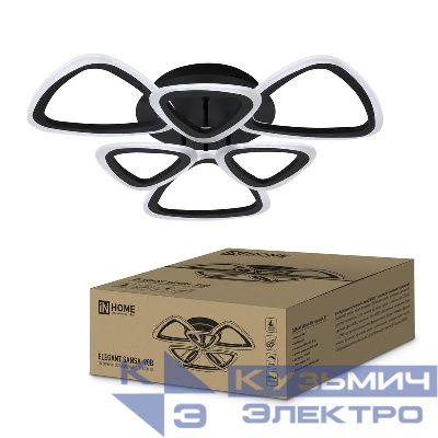 Светильник светодиодный ELEGANT SANSA-90В 90Вт 3000-4000-6500К 7000лм 230В 650х650х130мм с пультом ДУ IN HOME 4690612035376