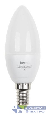 Лампа светодиодная PLED-ECO 5Вт C37 свеча матовая 3000К тепл. бел. E14 400лм 230В 50Гц JazzWay 1036834A
