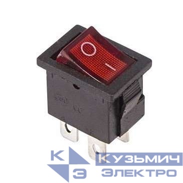 Выключатель клавишный 250В 6А (4с) ON-OFF красн. с подсветкой Mini (RWB-20; SC-768) Rexant 36-2190