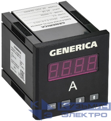 Амперметр цифровой щитовой 1ф 72х72 LED GENERICA IDA11-5-1-0-LED-G