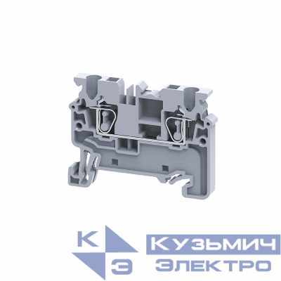 Клемма проходная пружинная OptiClip CХ-2.5-I-24A-(0.2-2.5) сер. КЭАЗ 289711