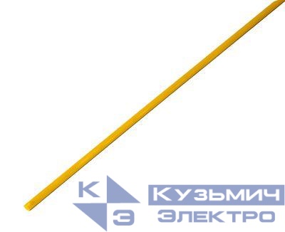 Трубка термоусадочная ТУТ нг 2.0/1.0 желт. 1м REXANT 20-2002