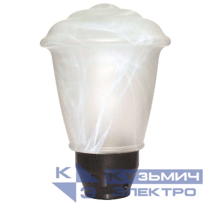 Светильник светодиодный СПЕЦСВЕТ 03-012-401 "Фонарь 2а ДТУ" 180х255 12Вт 4000К IP44 матов. алебастр. черн./корпус черн. d48-50 (инд. упак.) Элетех 1030450363