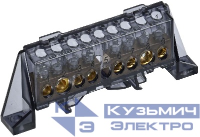 Шина нулевая N в комб. изол. "Стойка" 8х12-4+4-Ч TEKFOR IEK TF-NN20-44-DP-K02