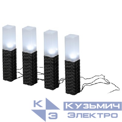 Светильник садовый Ротанг высота 41см 4LED на солнечной батарее (уп.4шт) Эра Б0062362